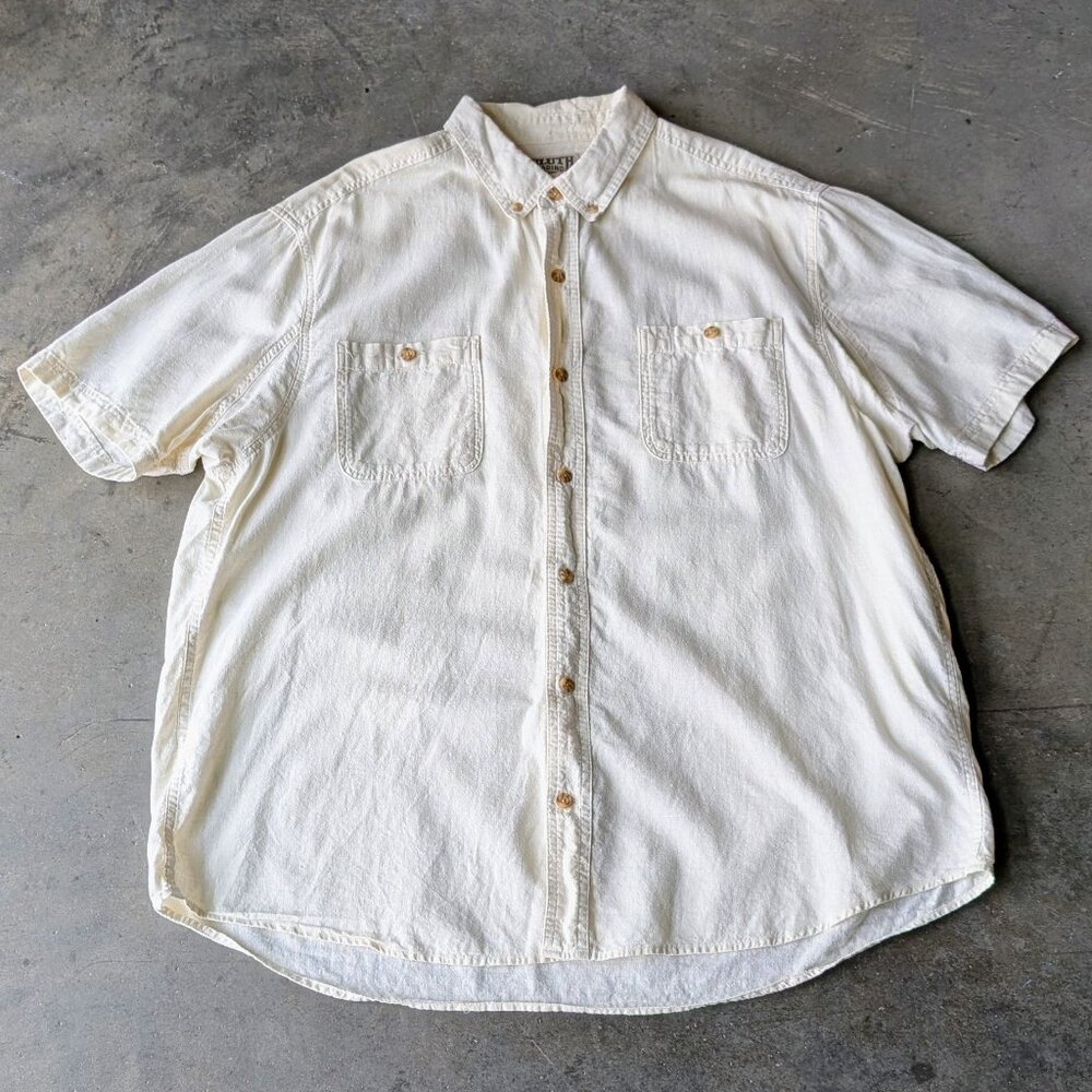 Duluth Trading Co Men's Hemp Short Sleeve Button Down Shirt size XL